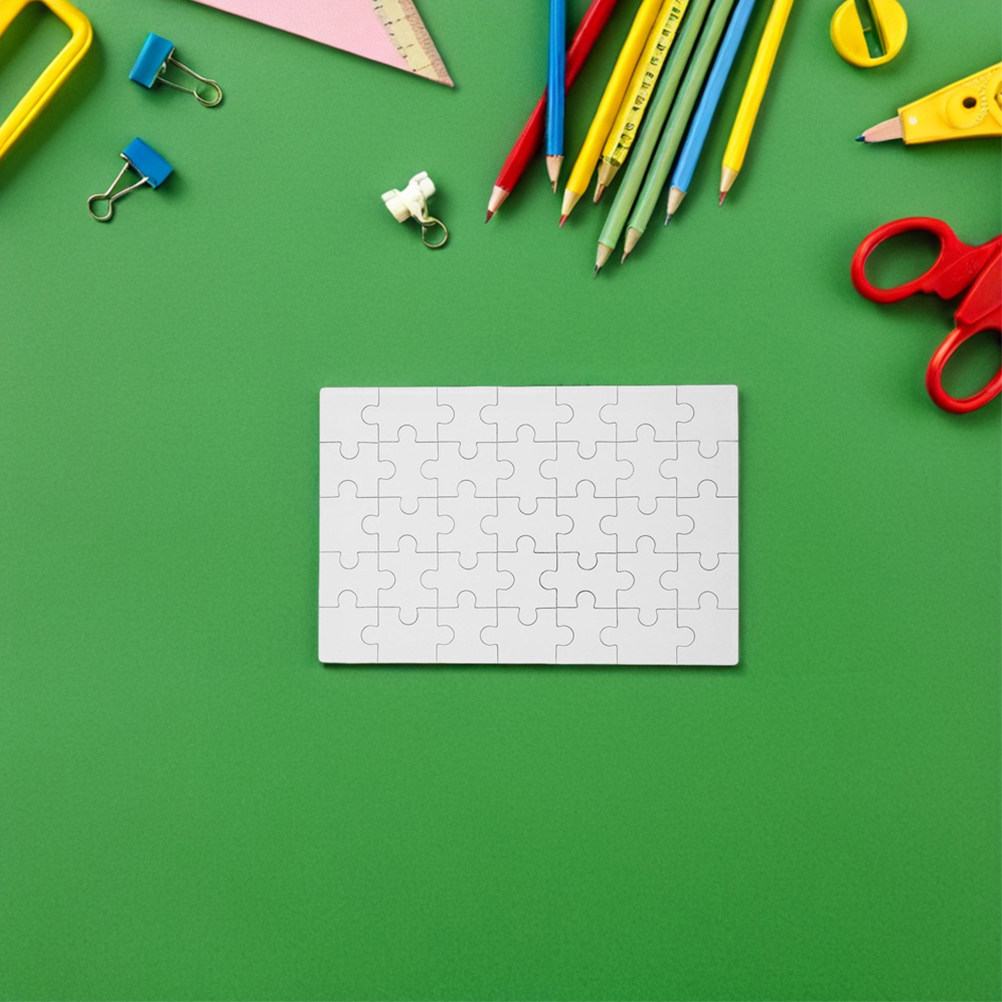 Puzzle Blank White - 12Pcs Blank Sublimation Puzzle Pieces White