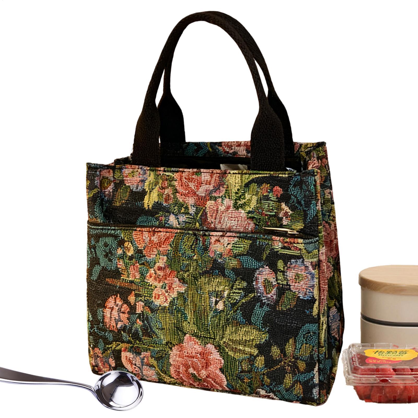 Insulated Lunch Bag Flower Wat - Tote Bag Sublimation 评论和价格