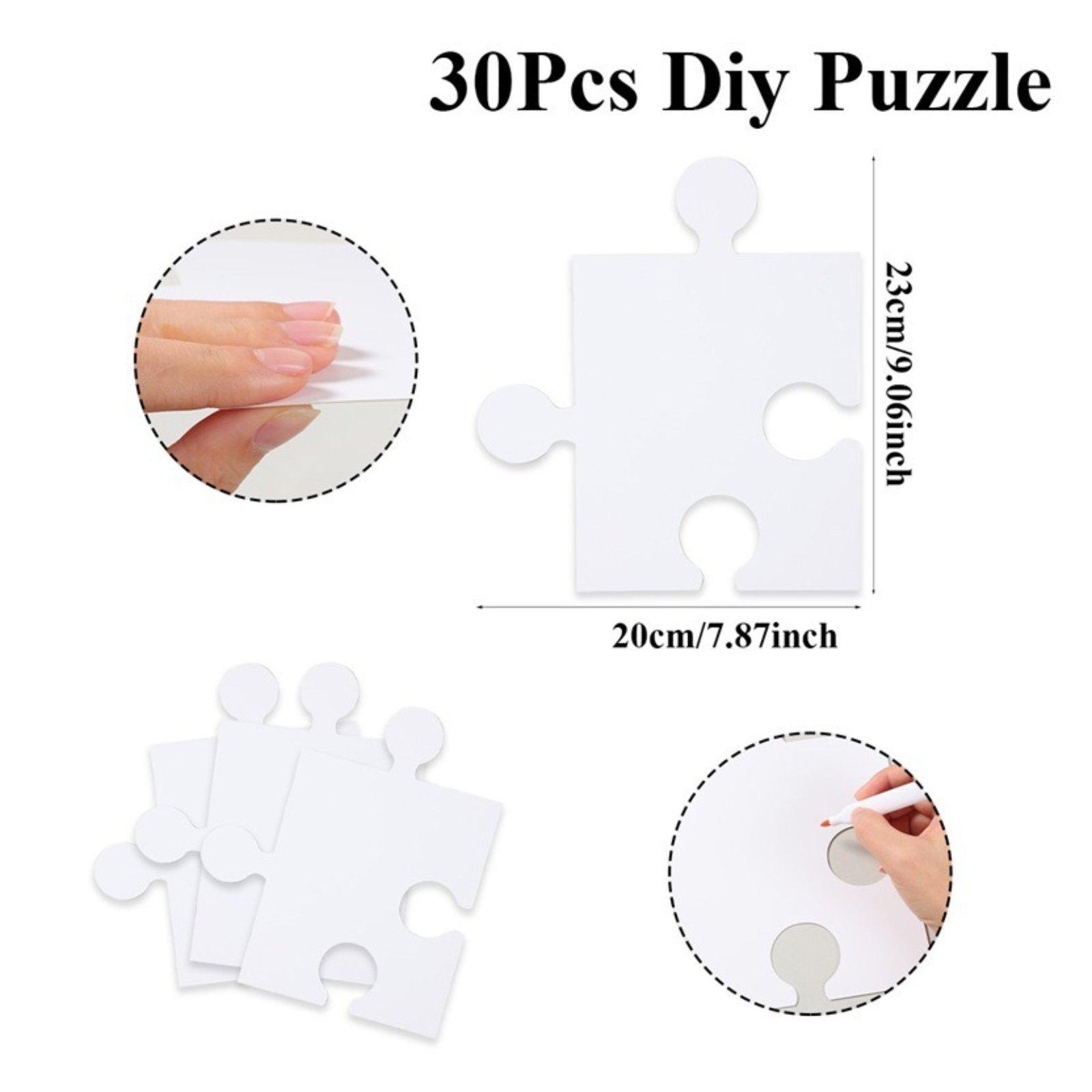 30 Pieces Blank Puzzle Pieces  - Puzzle Blank White 评论和价格