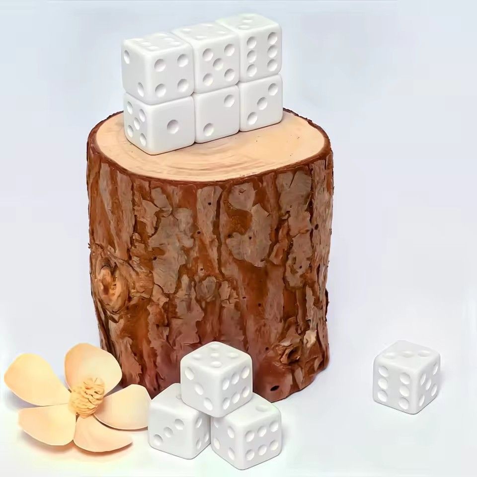 10 Pcs/set Blank White Dice Fu - Puzzle Blank White 评论和价格