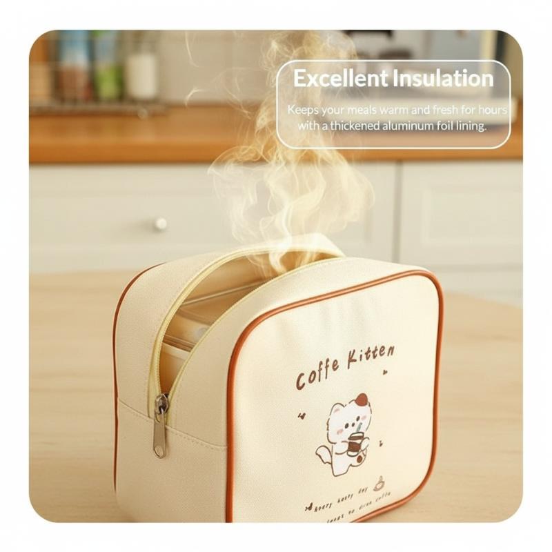 [J] Cute Cartoon Insulated Lun - Tote Bag Sublimation 评论和价格