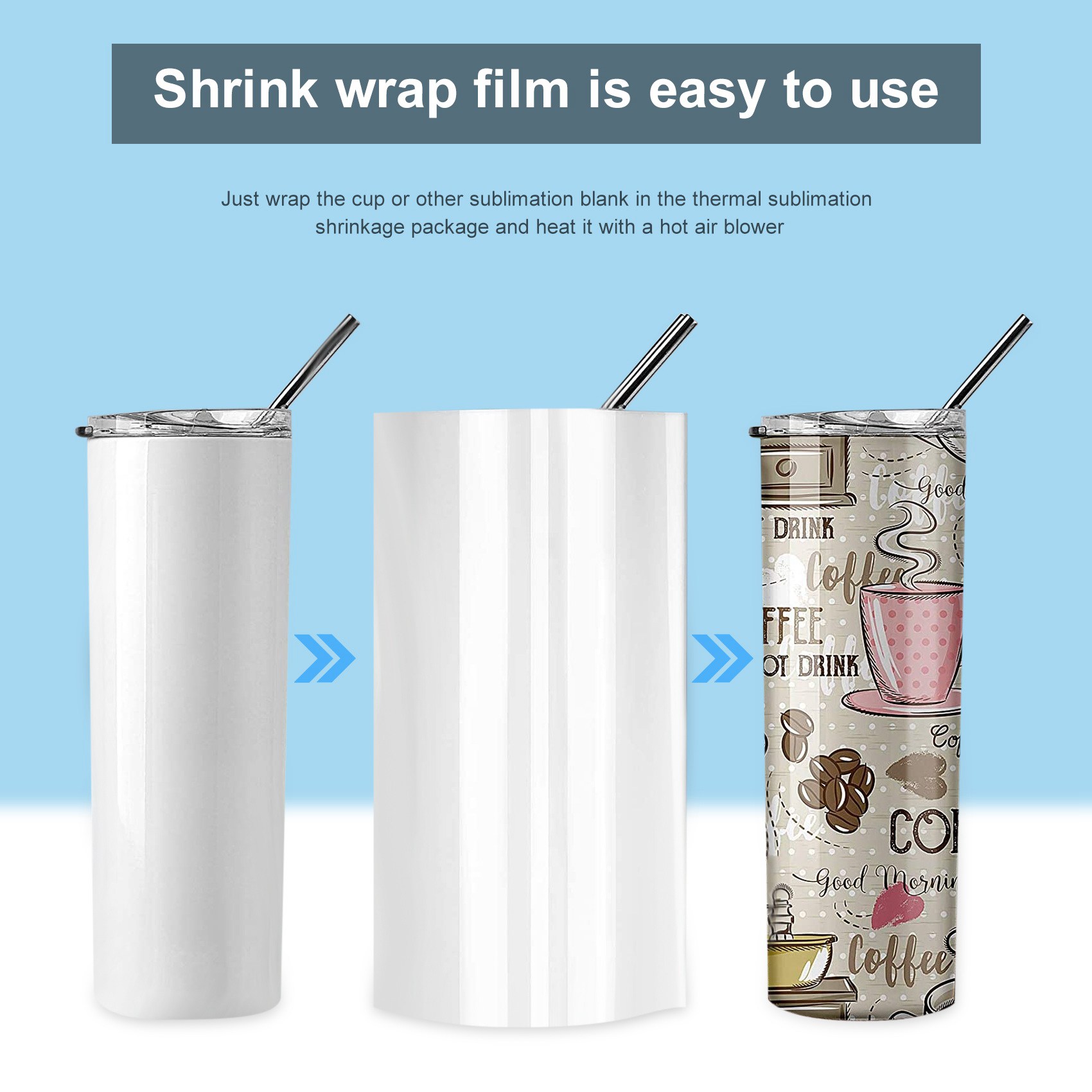 -FTGT 30Pcs Sublimation Shrink - Sublimation Mug White 评论和价格