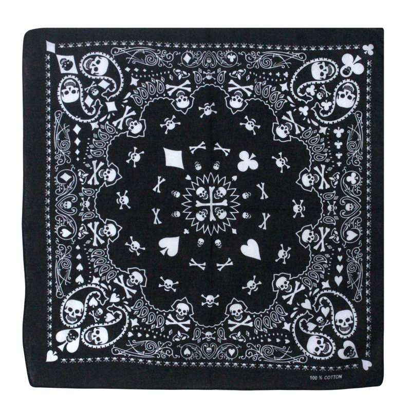 55cm White Black Red Skull Pok - Bandana Blank White 评论和价格