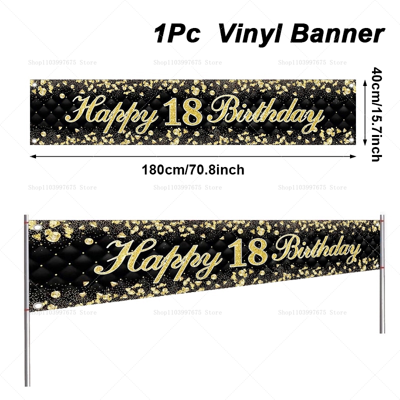 Happy 18th Birthday Banner Dec - Yard Sign Blank 评论和价格