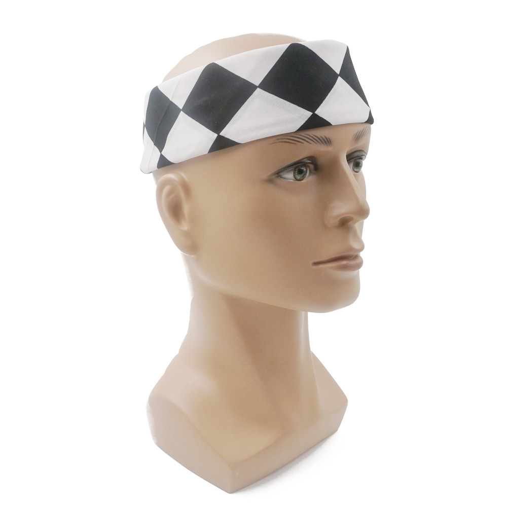 Bandana Checkered Flag Auto Ra - Bandana Blank White 评论和价格