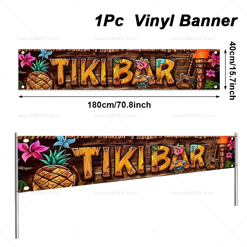 Tiki Bar Banner Tropical Hawai - Yard Sign Blank 评论和价格