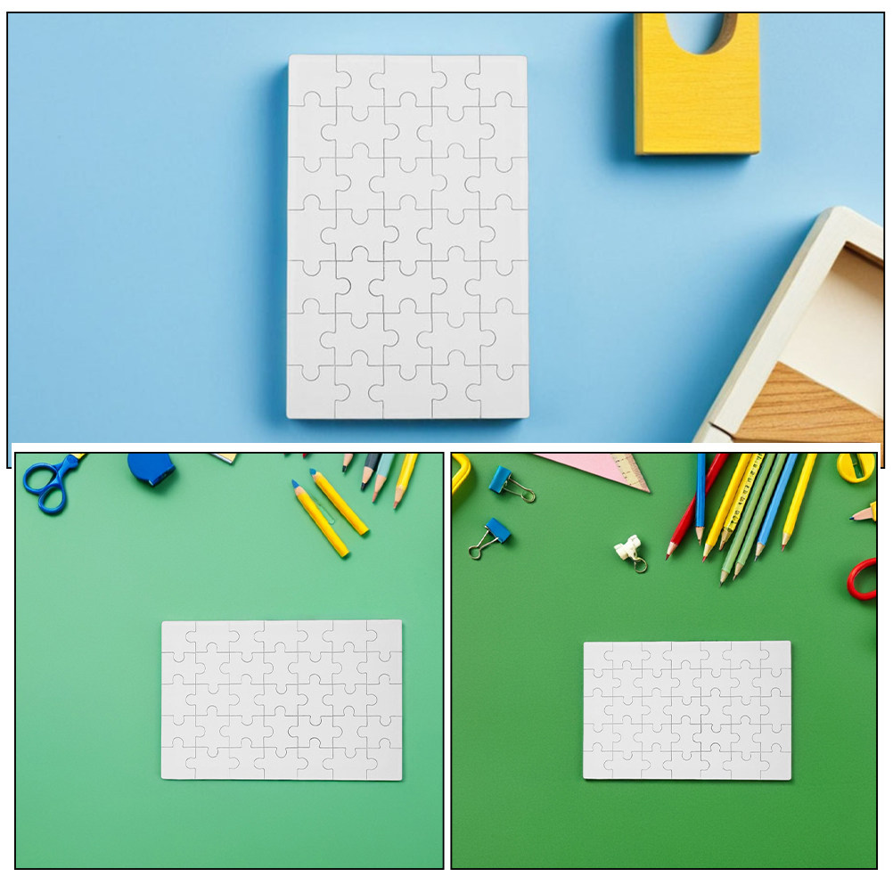 12Pcs Blank Sublimation Puzzle - Puzzle Blank White 评论和价格