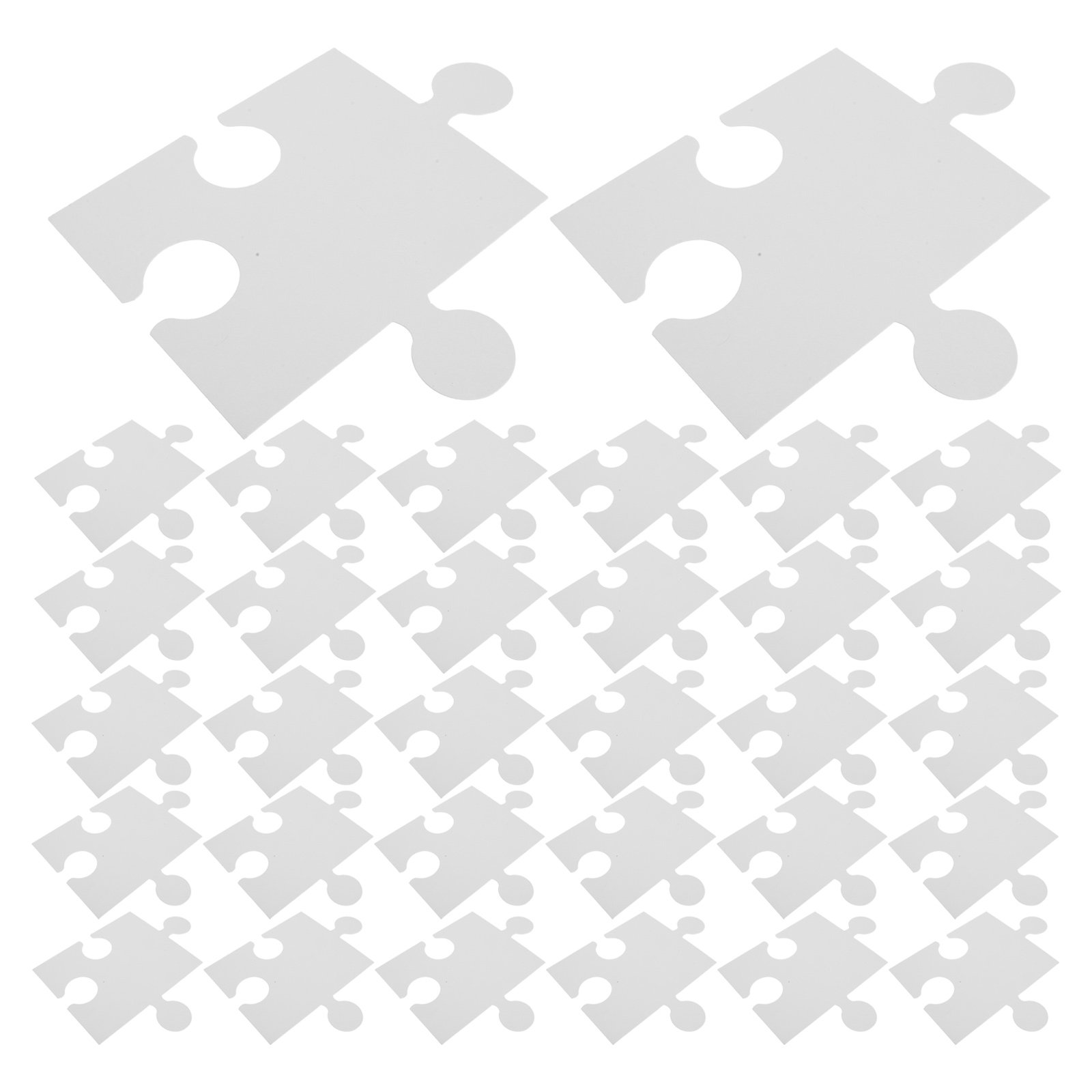 60Pcs Large White Blank Puzzle - Puzzle Blank White 评论和价格