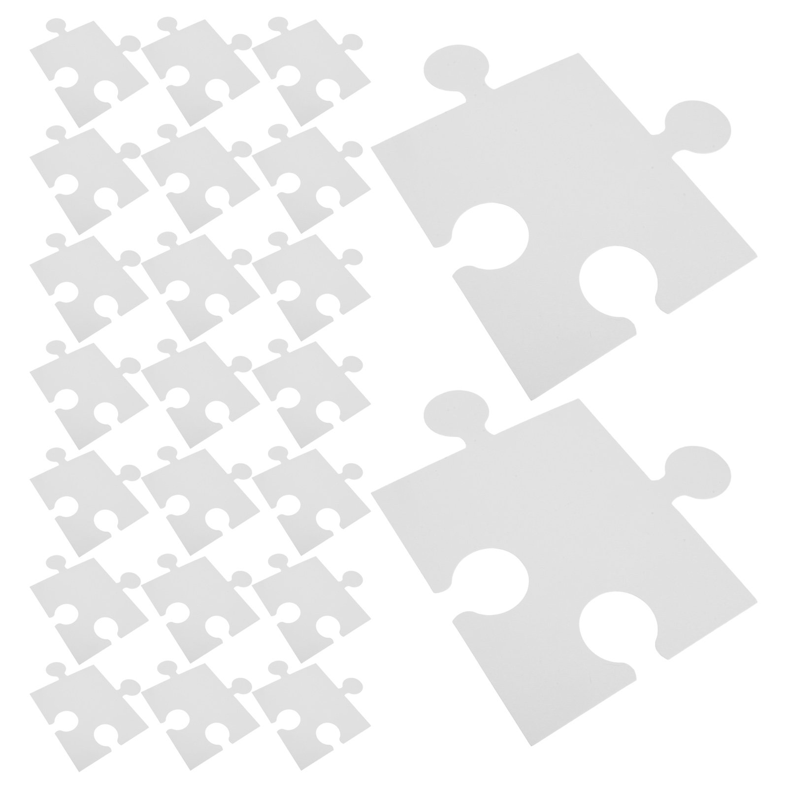 60Pcs Large White Blank Puzzle - Puzzle Blank White 评论和价格